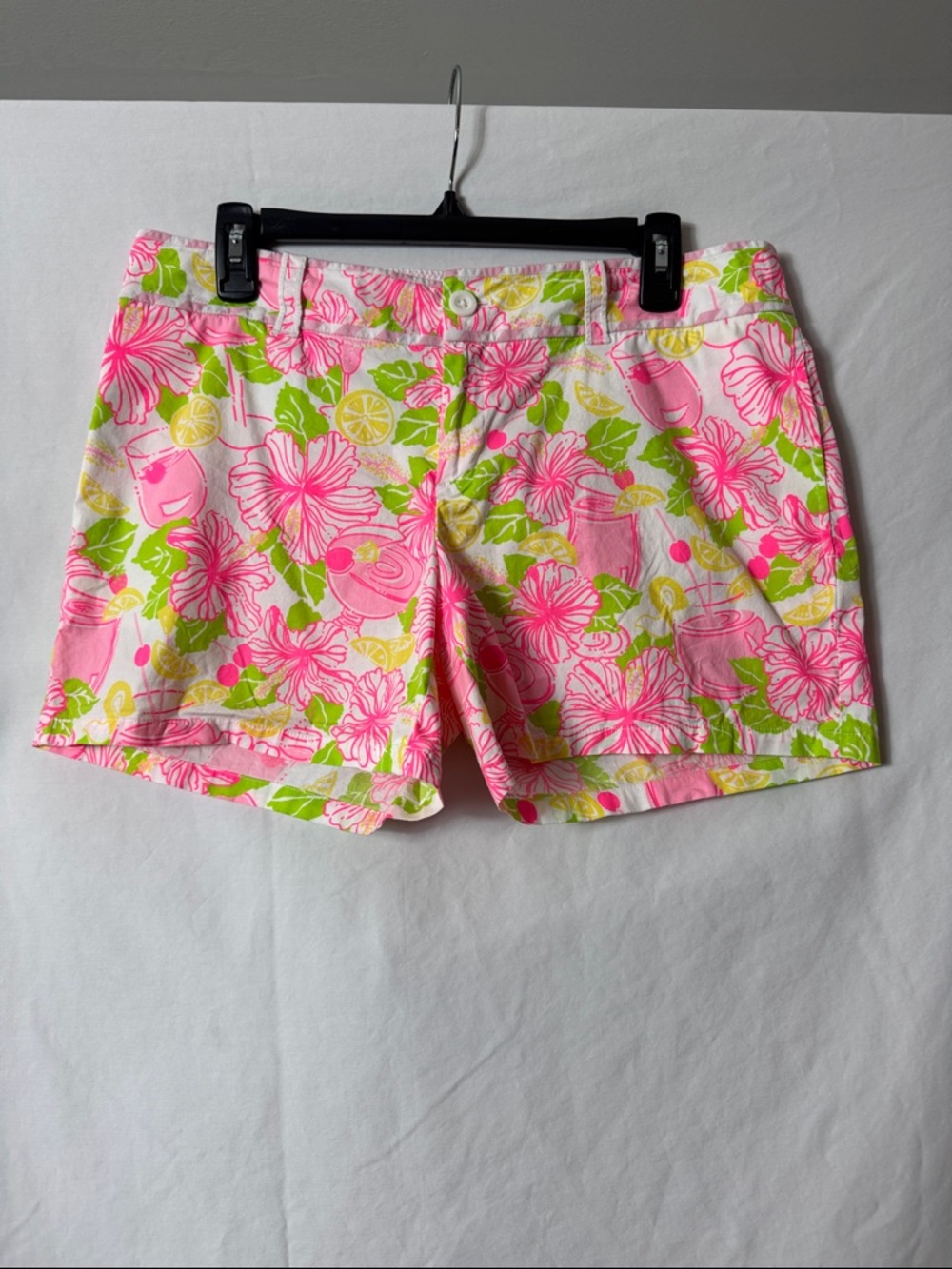Lilly Pulitzer Pink, Lime & Yellow Floral Cotton Shorts